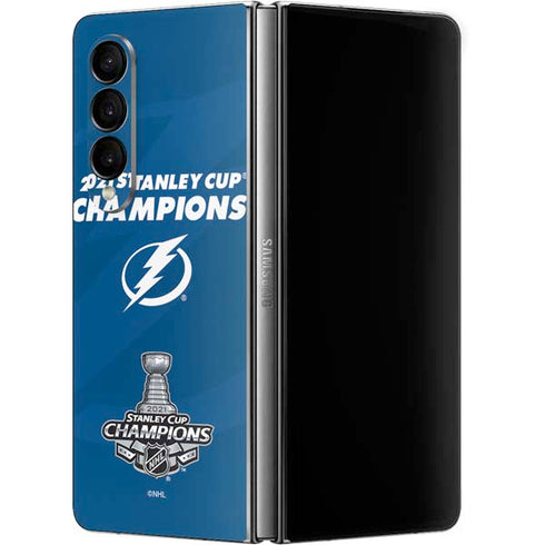 NHL 2021 Stanley Cup Champions Tampa Bay Lightning Galaxy Z Fold4 5G Skin