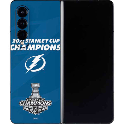 NHL 2021 Stanley Cup Champions Tampa Bay Lightning Galaxy Z Fold4 5G Skin