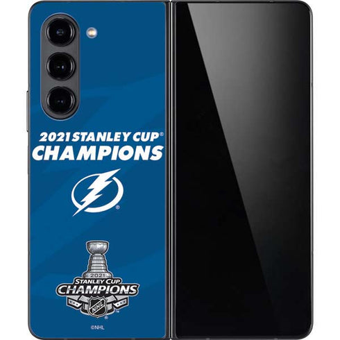 NHL 2021 Stanley Cup Champions Tampa Bay Lightning Galaxy Z Fold5 5G Skin
