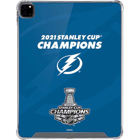 NHL 2021 Stanley Cup Champions Tampa Bay Lightning iPad Pro 12.9in (2020) Clear Case