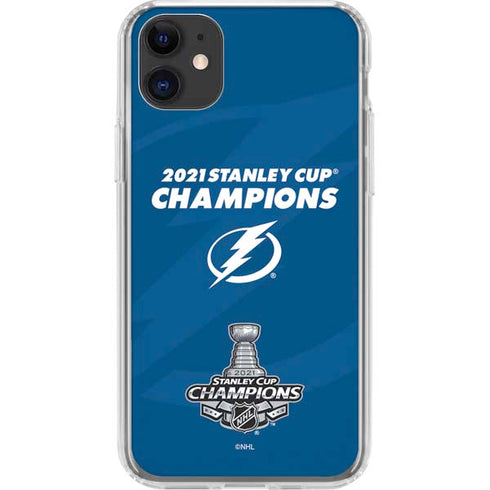 NHL 2021 Stanley Cup Champions Tampa Bay Lightning iPhone 11 Clear Case