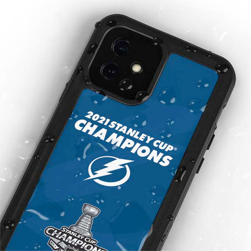 NHL 2021 Stanley Cup Champions Tampa Bay Lightning iPhone 12 Mini Waterproof Case