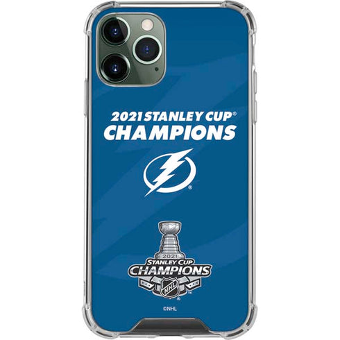 NHL 2021 Stanley Cup Champions Tampa Bay Lightning iPhone 12 Pro Clear Case