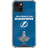NHL 2021 Stanley Cup Champions Tampa Bay Lightning iPhone 13 Mini Clear Case
