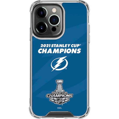 NHL 2021 Stanley Cup Champions Tampa Bay Lightning iPhone 13 Pro Clear Case