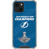 NHL 2021 Stanley Cup Champions Tampa Bay Lightning iPhone 14 Clear Case