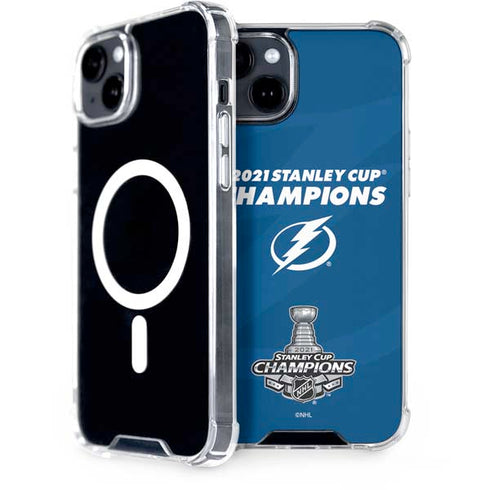 NHL 2021 Stanley Cup Champions Tampa Bay Lightning iPhone 15 Plus MagSafe Case