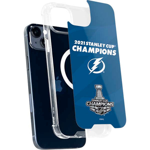 NHL 2021 Stanley Cup Champions Tampa Bay Lightning iPhone 15 Plus MagSafe Case