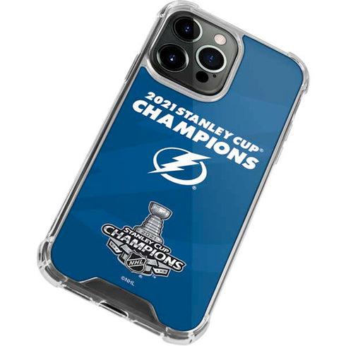NHL 2021 Stanley Cup Champions Tampa Bay Lightning iPhone 14 Pro Max Clear Case