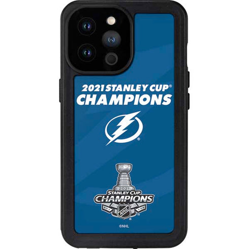 NHL 2021 Stanley Cup Champions Tampa Bay Lightning iPhone 14 Pro Max Waterproof Case