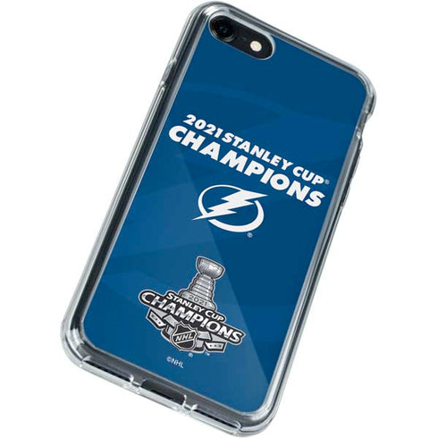 NHL 2021 Stanley Cup Champions Tampa Bay Lightning iPhone SE (2nd & 3rd Gen) Clear Case