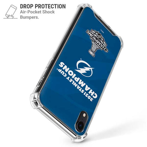 NHL 2021 Stanley Cup Champions Tampa Bay Lightning iPhone XR Clear Case