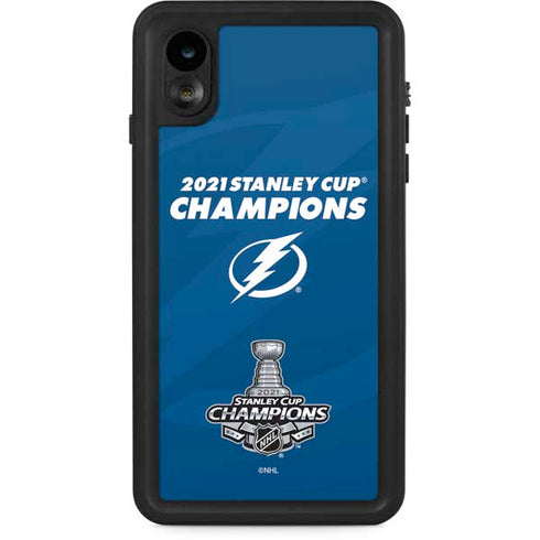 NHL 2021 Stanley Cup Champions Tampa Bay Lightning iPhone XR Waterproof Case