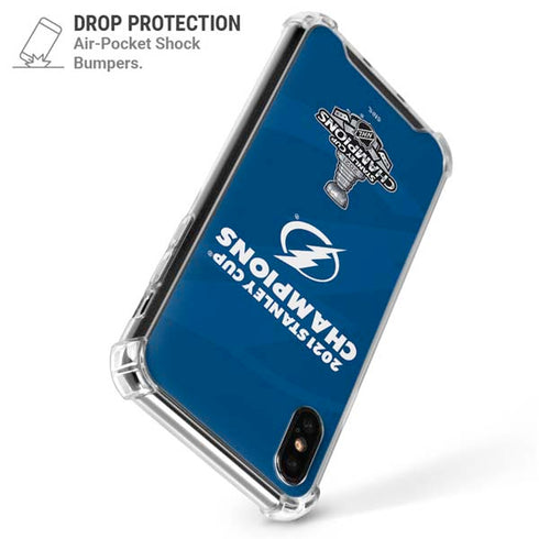 NHL 2021 Stanley Cup Champions Tampa Bay Lightning iPhone XS Max Clear Case
