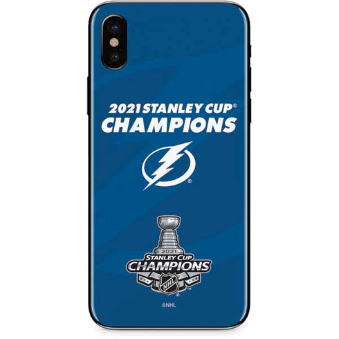 NHL 2021 Stanley Cup Champions Tampa Bay Lightning iPhone XS Skin