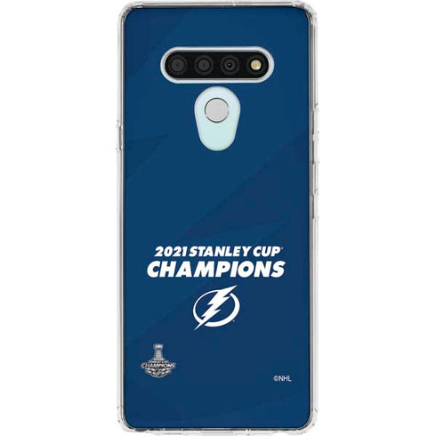 NHL 2021 Stanley Cup Champions Tampa Bay Lightning LG Stylo 6 Clear Case