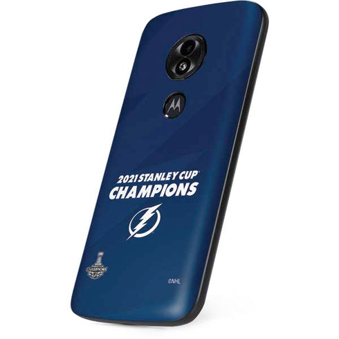 NHL 2021 Stanley Cup Champions Tampa Bay Lightning Moto E5 Play Skin