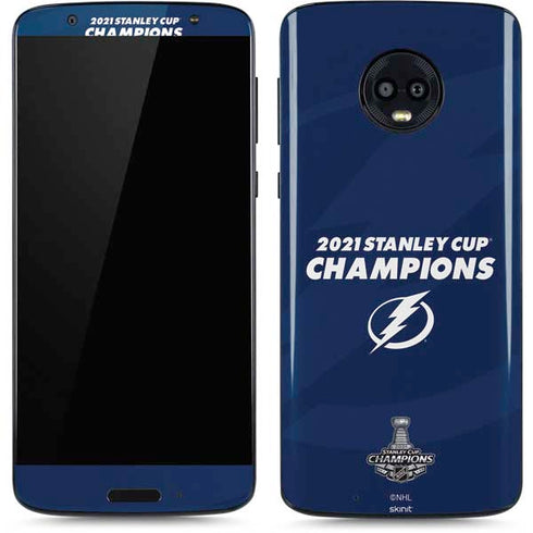 NHL 2021 Stanley Cup Champions Tampa Bay Lightning Moto G6 Skin