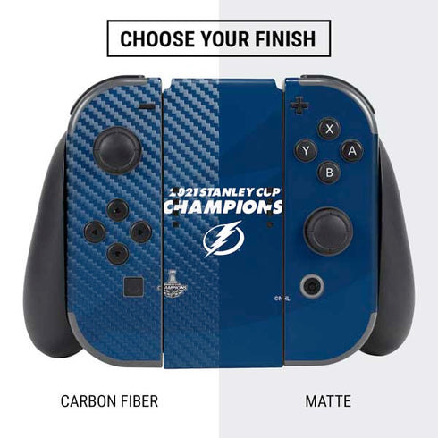 NHL 2021 Stanley Cup Champions Tampa Bay Lightning Nintendo Switch Bundle Skin