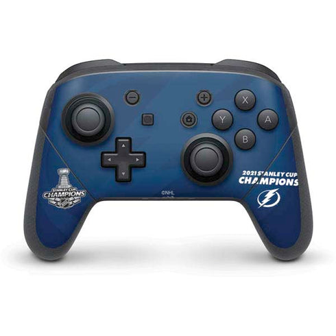 NHL 2021 Stanley Cup Champions Tampa Bay Lightning Nintendo Switch Pro Controller Skin