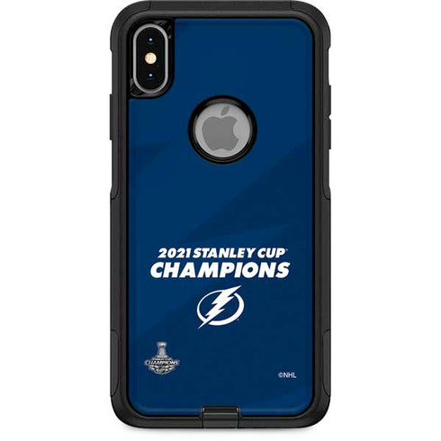 NHL 2021 Stanley Cup Champions Tampa Bay Lightning Otterbox Commuter iPhone Skin