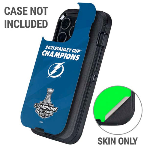 NHL 2021 Stanley Cup Champions Tampa Bay Lightning Otterbox Defender iPhone Skin