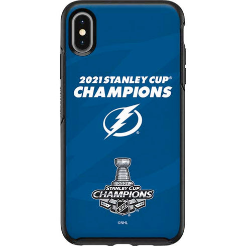 NHL 2021 Stanley Cup Champions Tampa Bay Lightning Otterbox Symmetry iPhone Skin