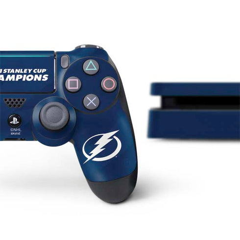 NHL 2021 Stanley Cup Champions Tampa Bay Lightning PS4 Slim Bundle Skin