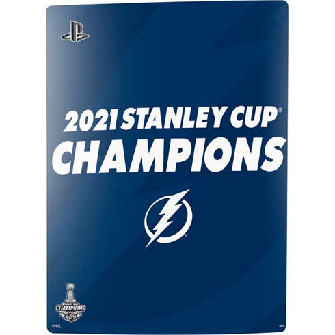 NHL 2021 Stanley Cup Champions Tampa Bay Lightning PS5 Digital Edition Console Skin