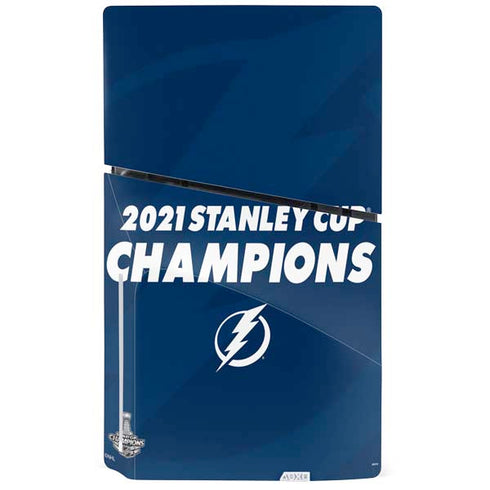 NHL 2021 Stanley Cup Champions Tampa Bay Lightning PS5 Slim Disk Bundle Skin