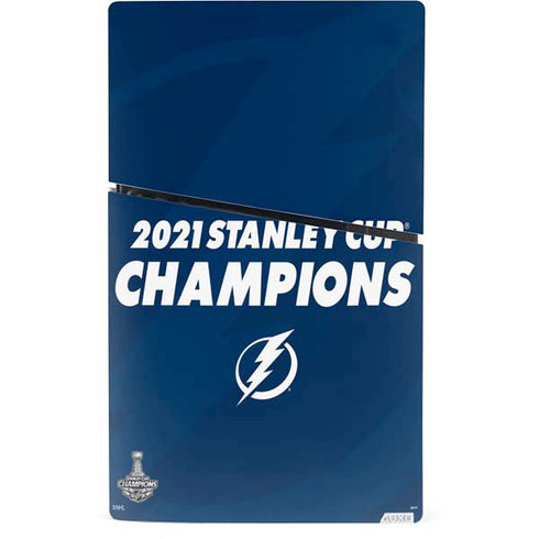 NHL 2021 Stanley Cup Champions Tampa Bay Lightning PS5 Slim Digital Edition Bundle Skin
