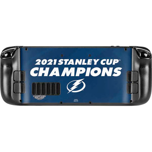 NHL 2021 Stanley Cup Champions Tampa Bay Lightning Steam Deck Handheld Gaming Computer Skin