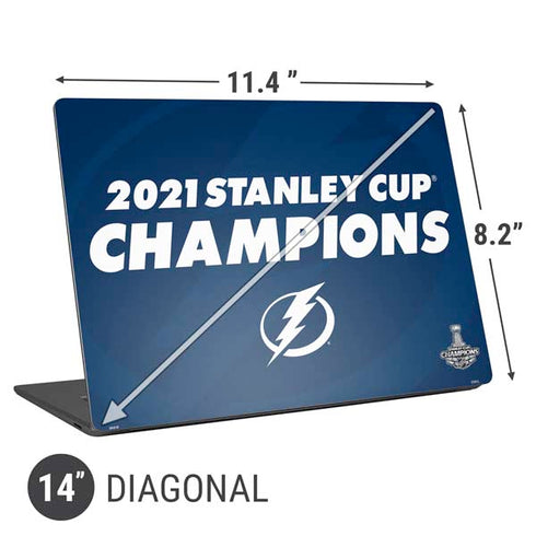NHL 2021 Stanley Cup Champions Tampa Bay Lightning Universal Laptop 14in (11.4 x 8.2in) Skin