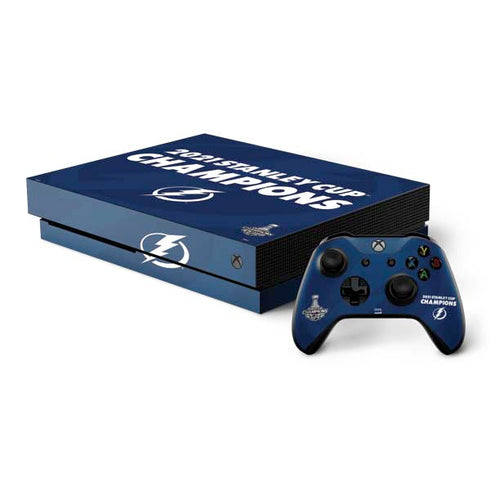NHL 2021 Stanley Cup Champions Tampa Bay Lightning Xbox One X Bundle Skin