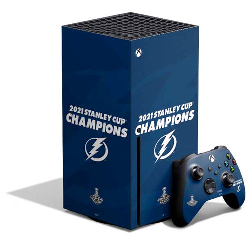 NHL 2021 Stanley Cup Champions Tampa Bay Lightning Xbox Series X Bundle Skin