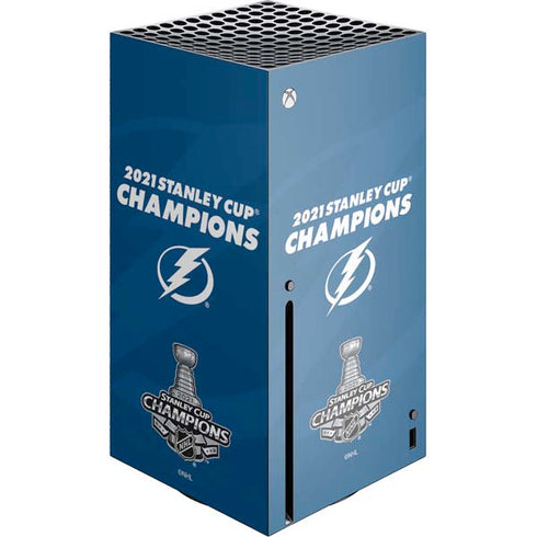 NHL 2021 Stanley Cup Champions Tampa Bay Lightning Xbox Series X Console Skin