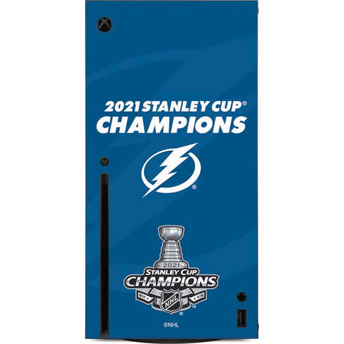 NHL 2021 Stanley Cup Champions Tampa Bay Lightning Xbox Series X Console Skin