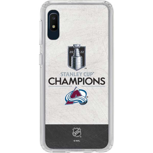NHL 2022 Stanley Cup Champions Avalanche Galaxy A10e Clear Case
