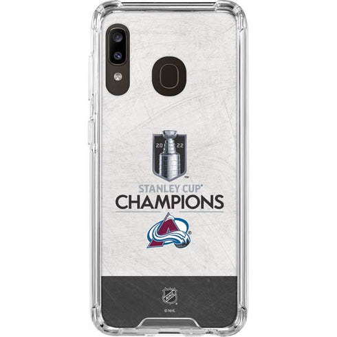 NHL 2022 Stanley Cup Champions Avalanche Galaxy A30 Clear Case
