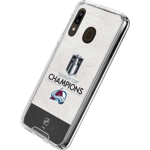 NHL 2022 Stanley Cup Champions Avalanche Galaxy A30 Clear Case