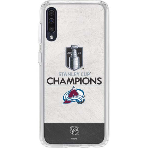 NHL 2022 Stanley Cup Champions Avalanche Galaxy A50 Clear Case