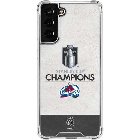 NHL 2022 Stanley Cup Champions Avalanche Galaxy S21 FE Clear Case