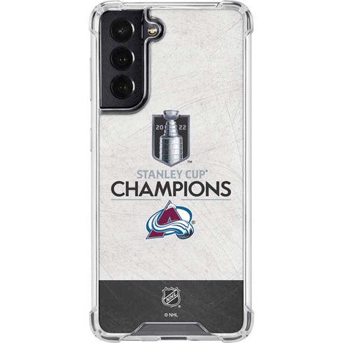 NHL 2022 Stanley Cup Champions Avalanche Galaxy S22 Clear Case