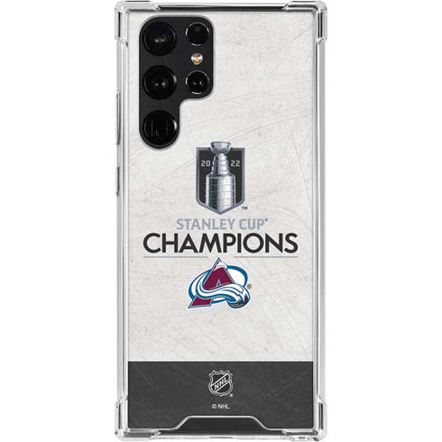 NHL 2022 Stanley Cup Champions Avalanche Galaxy S22 Ultra Clear Case