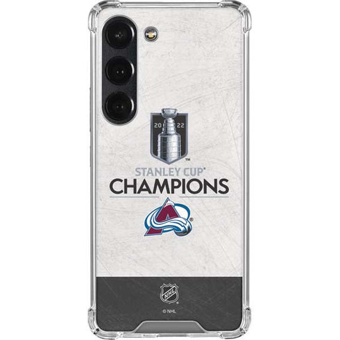 NHL 2022 Stanley Cup Champions Avalanche Galaxy S23 Clear Case