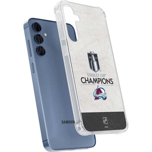 NHL 2022 Stanley Cup Champions Avalanche Galaxy S24 Clear Case