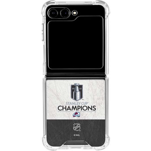NHL 2022 Stanley Cup Champions Avalanche Galaxy Z Flip5 5G Clear Case
