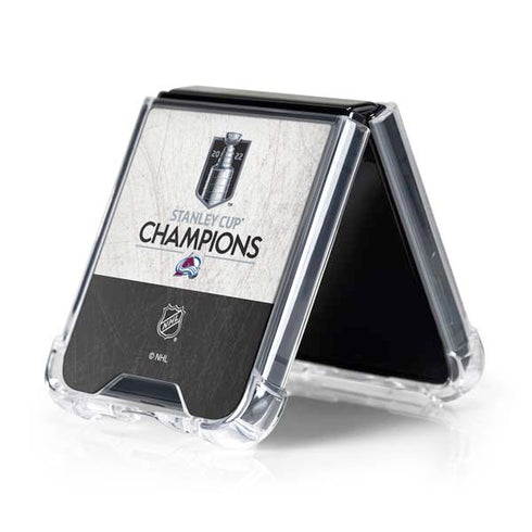 NHL 2022 Stanley Cup Champions Avalanche Galaxy Z Flip5 5G Clear Case