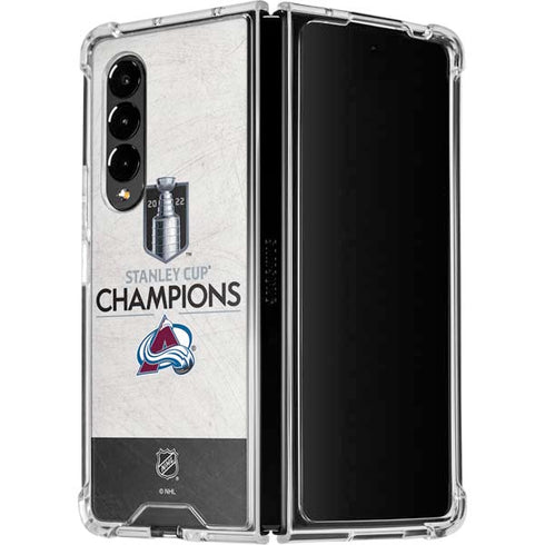 NHL 2022 Stanley Cup Champions Avalanche Galaxy Z Fold4 5G Clear Case