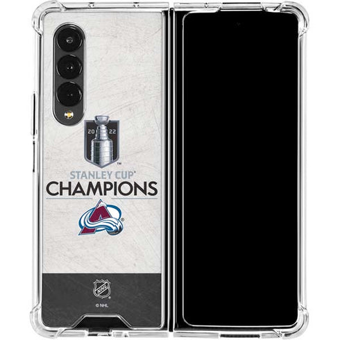 NHL 2022 Stanley Cup Champions Avalanche Galaxy Z Fold4 5G Clear Case